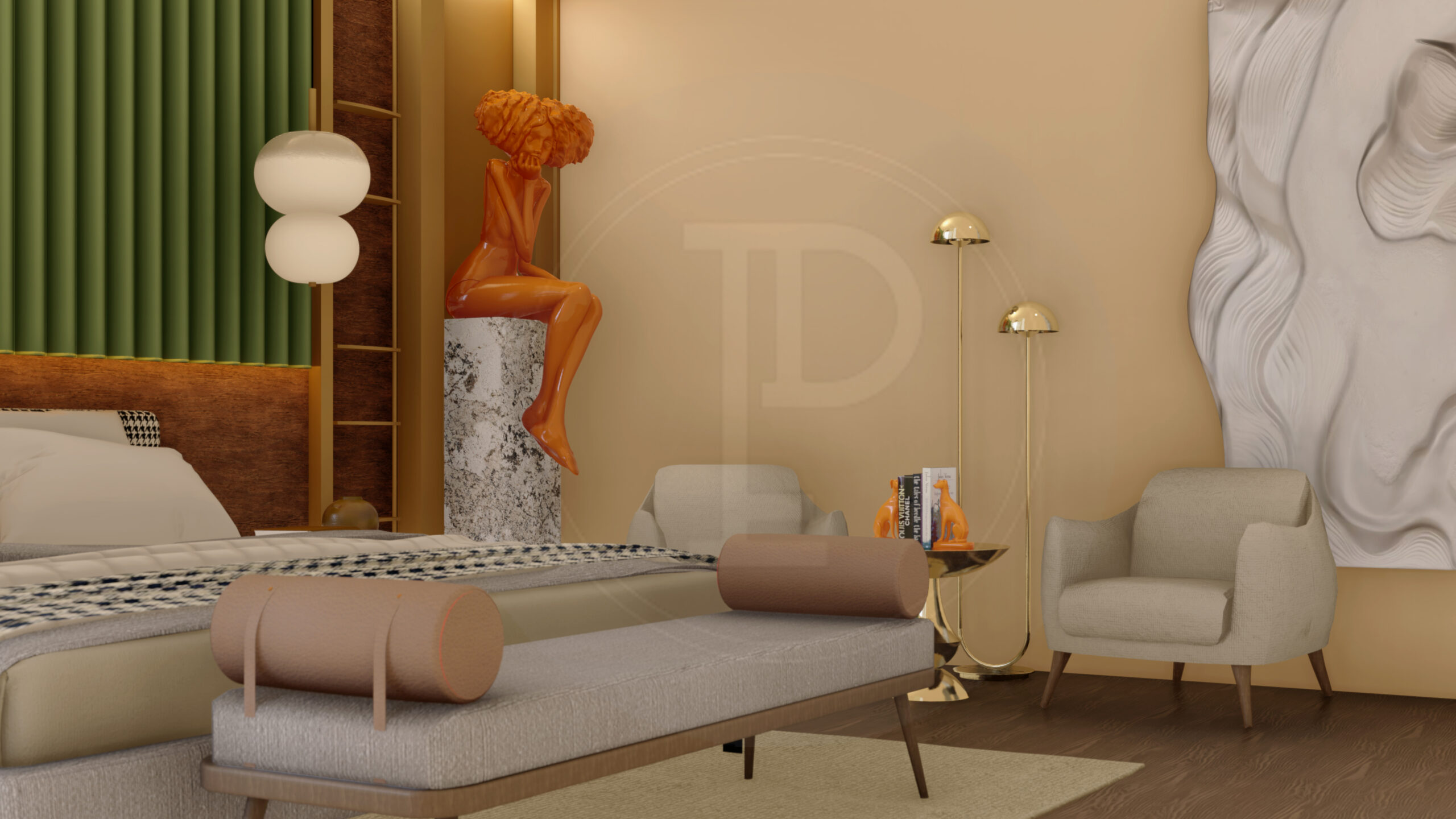 Serene minimalist bedroom