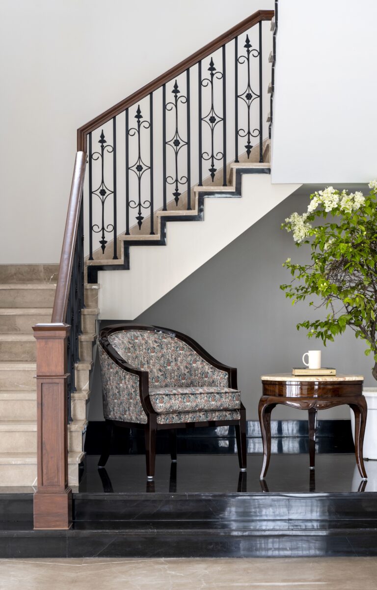Picture of the internal staircase — interior design by Pochē Aesthetics, Delhi NCR
