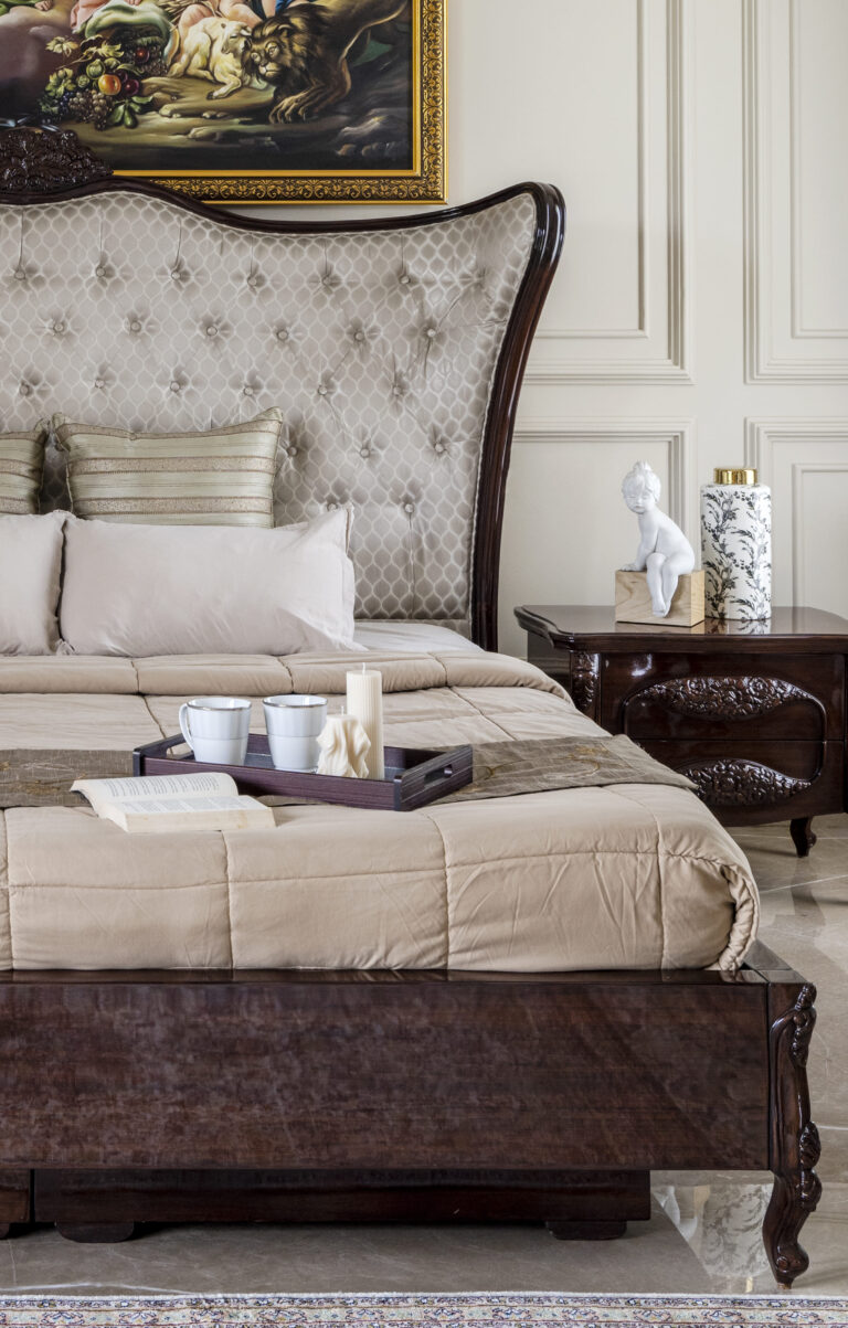 Detail shot of the parent s bedroom — interior design by Pochē Aesthetics, Delhi NCR