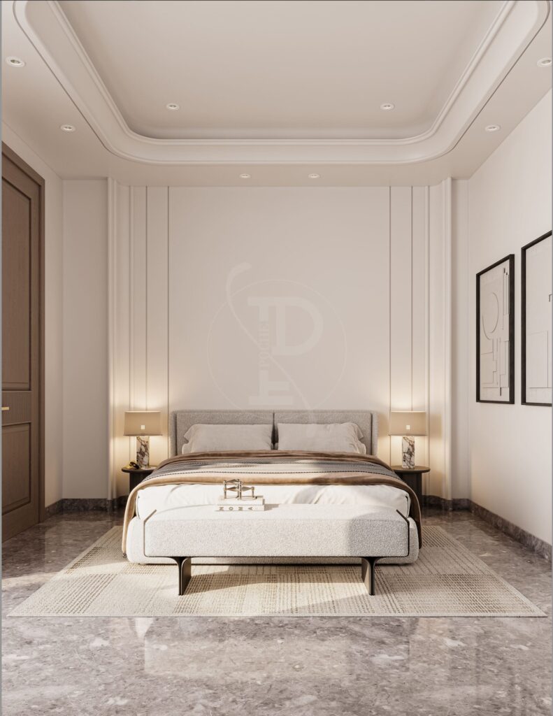 Full height fitted wardrobe in a bedroom at Maison 06, Vasant Vihar, by Pochē Aesthetics