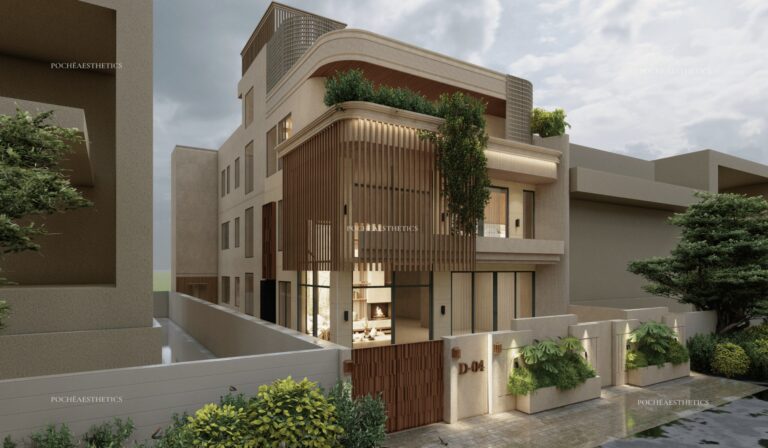 Facade Perspective View — Maison 04 by Pochē Aesthetics, Delhi NCR
