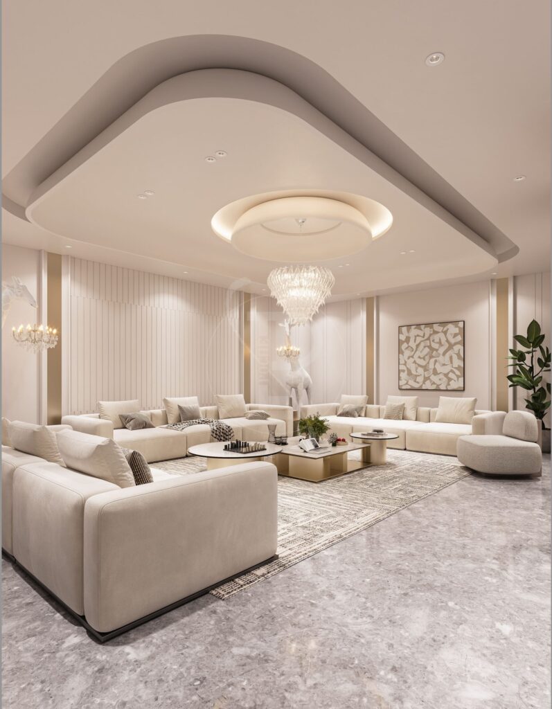 Hosting and lounge area detailing in a Pochē Aesthetics home